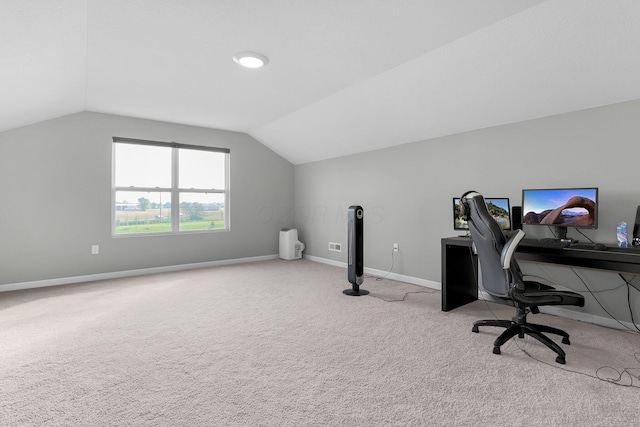 7 Erin Hills Rd, Commercial Point, OH 43116 - office with carpet floors, vaulted ceiling, and baseboards