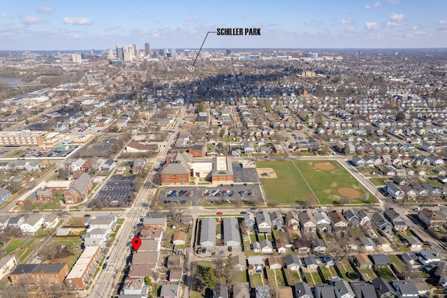 1542 S 4th St, Columbus, OH 43207 - birds eye view of property featuring a city view