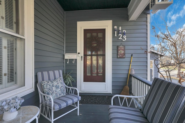 123 Campbell St, Delaware, OH 43015 - view of exterior entry with a porch