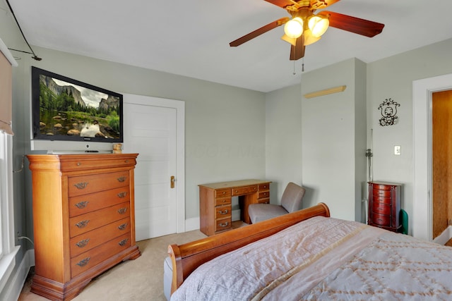 123 Campbell St, Delaware, OH 43015 - bedroom with a ceiling fan and light colored carpet