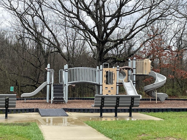 view of community jungle gym