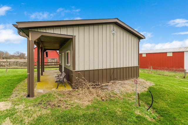 14963 Payne Rd, Marysville, OH 43040 - view of pole building featuring fence and a yard