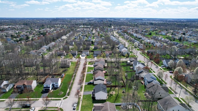 bird's eye view featuring a residential view