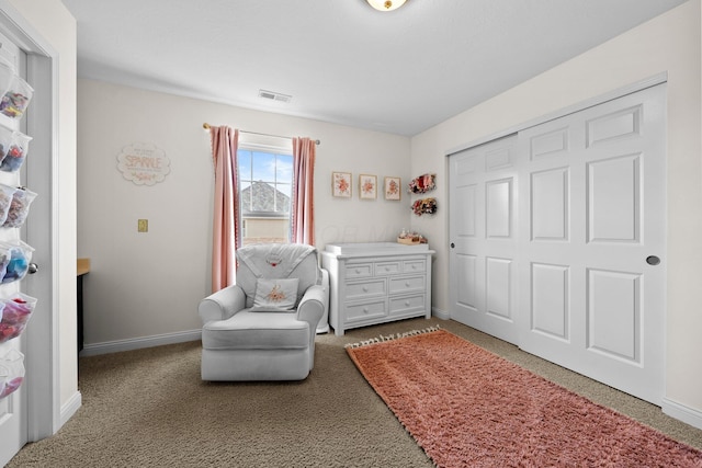 4600 Hirth Hill Rd E, Grove City, OH 43123 - sitting room with baseboards, visible vents, and carpet floors