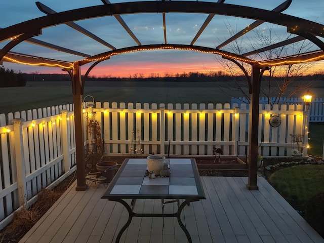 view of deck at dusk