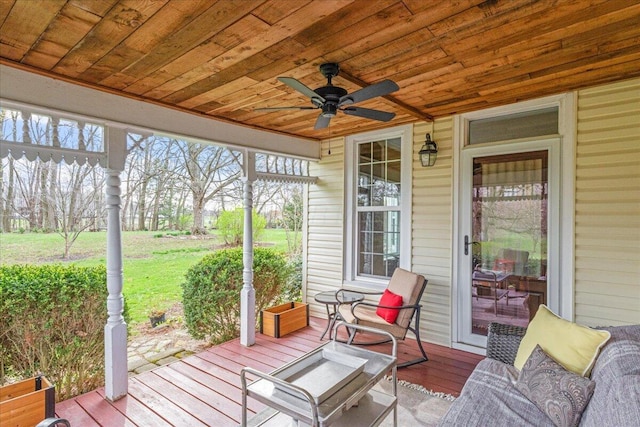 8056 Summit Rd SW, Pataskala, OH 43062 - sunroom with a ceiling fan
