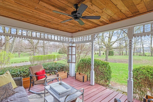 8056 Summit Rd SW, Pataskala, OH 43062 - sunroom featuring a ceiling fan