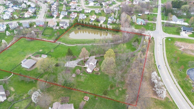 8056 Summit Rd SW, Pataskala, OH 43062 - bird's eye view featuring a water view and a residential view
