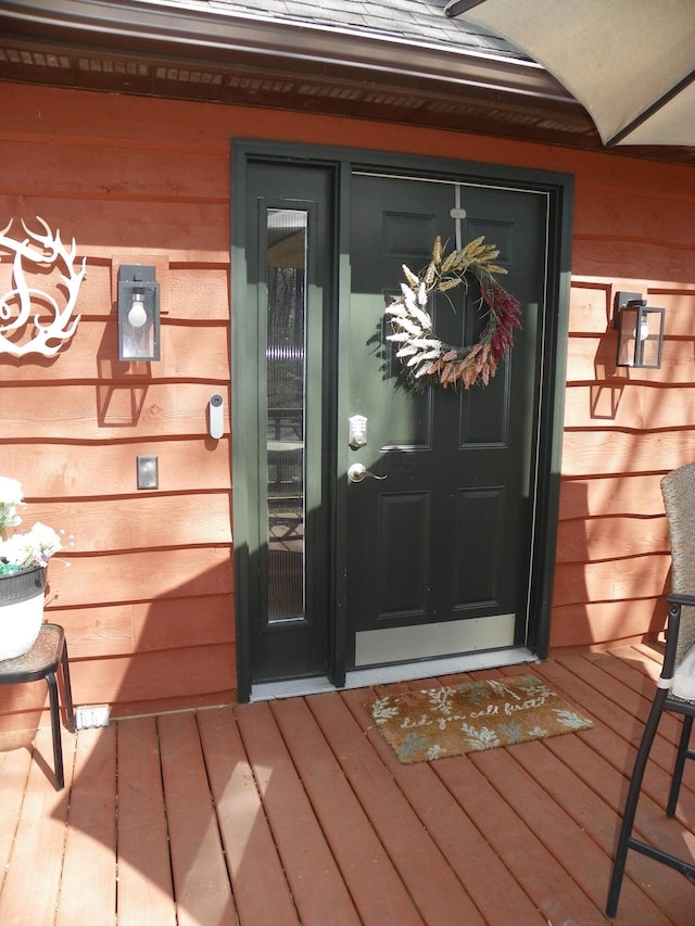 view of exterior entry