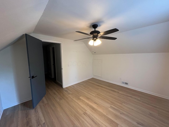 7326 State Route 19 Unit 2, Lot 321, Mount Gilead, OH 43338 - bonus room featuring lofted ceiling, ceiling fan, baseboards, and wood finished floors