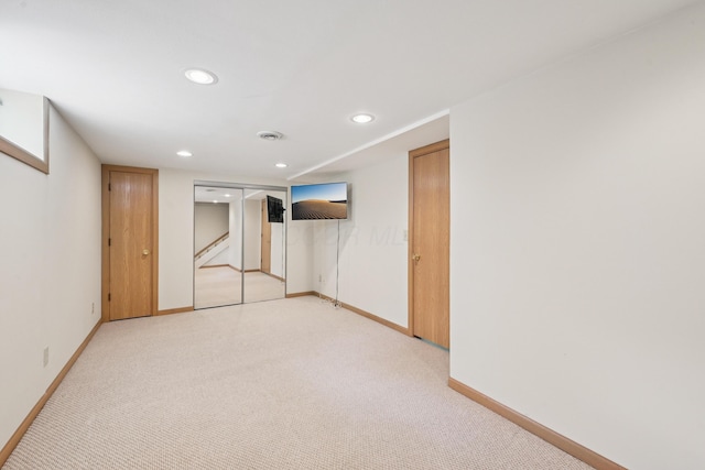 3092 Andrew James Dr, Hilliard, OH 43026 - unfurnished bedroom with light carpet and recessed lighting