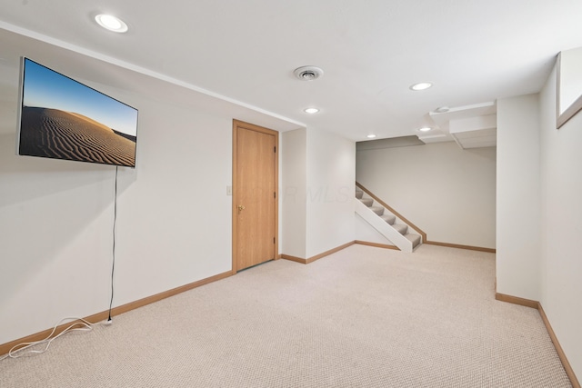3092 Andrew James Dr, Hilliard, OH 43026 - finished basement featuring carpet, recessed lighting, and stairway