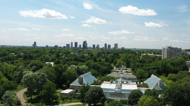 aerial view featuring a city view