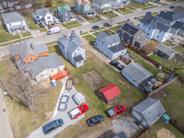 aerial view featuring a residential view