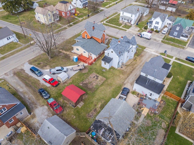 bird's eye view featuring a residential view