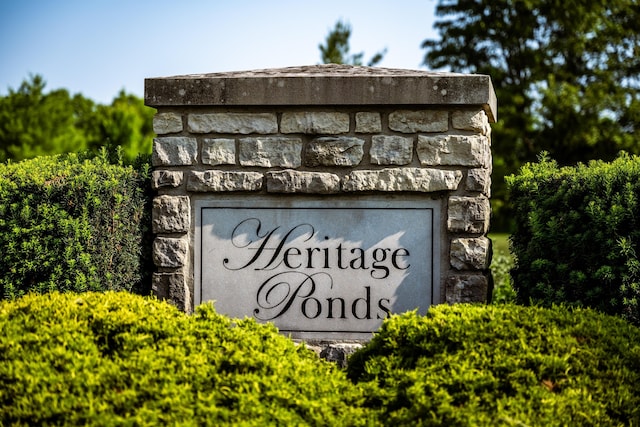 view of community sign