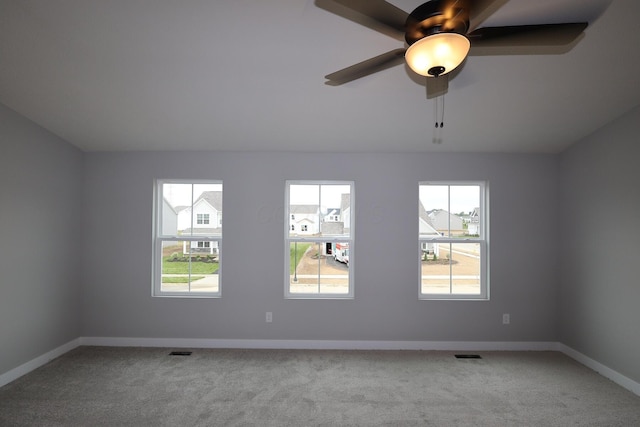 222 Silver Pine Ln, Lewis Center, OH 43035 - carpeted spare room featuring baseboards and a ceiling fan