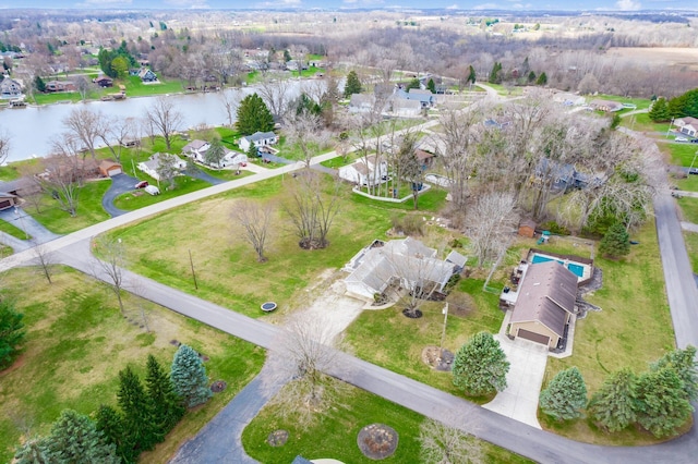 2600 Seneca Dr, London, OH 43140 - aerial view featuring a water view and a residential view