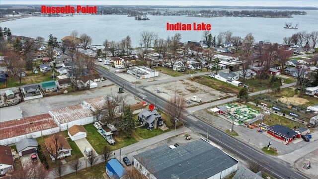 8119 State Route 366, Russells Point, OH 43348 - birds eye view of property with a water view