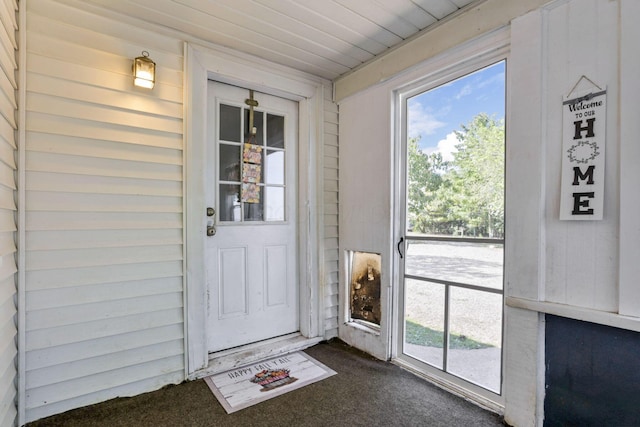 view of doorway to property