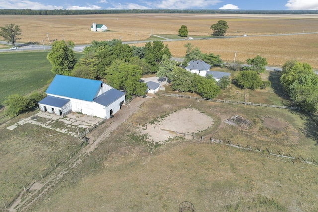 bird's eye view featuring a rural view