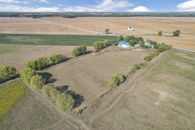 bird's eye view with a rural view