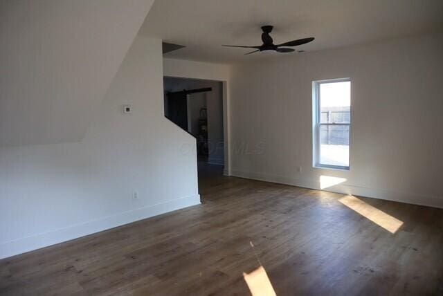 16786 Main St, Williamsport, OH 43164 - unfurnished room with wood finished floors and a ceiling fan