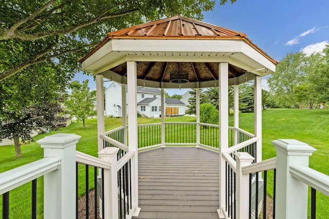 2816 Quail Run Ct, Mansfield, OH 44904 - porch featuring a gazebo and a lawn