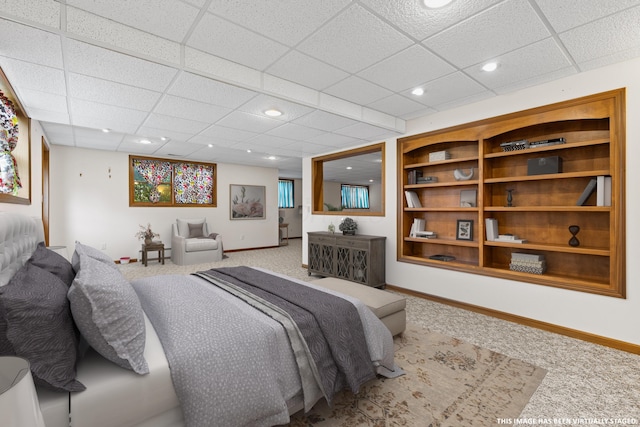 2816 Quail Run Ct, Mansfield, OH 44904 - carpeted bedroom featuring a drop ceiling and recessed lighting