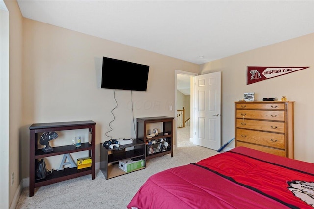 view of carpeted bedroom