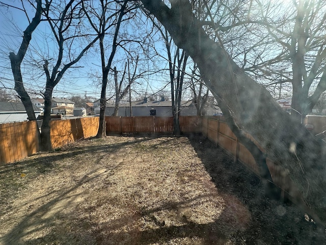 view of yard featuring fence private yard