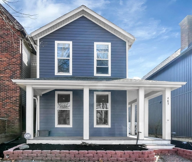 view of front of home featuring a porch