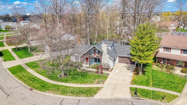 drone / aerial view featuring a residential view