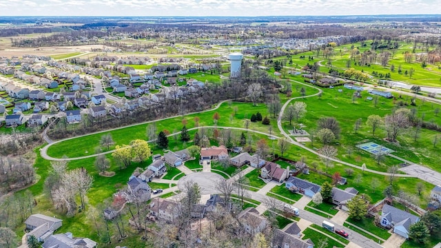 aerial view featuring a residential view