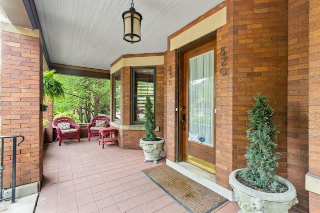 view of patio featuring covered porch