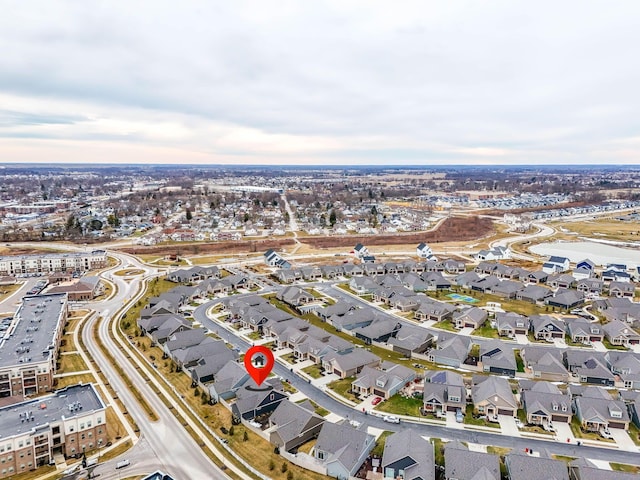 aerial view featuring a residential view