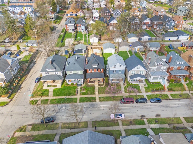 aerial view with a residential view