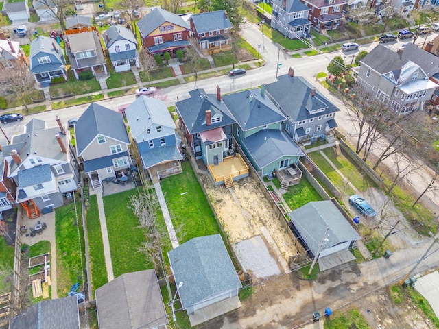 bird's eye view with a residential view