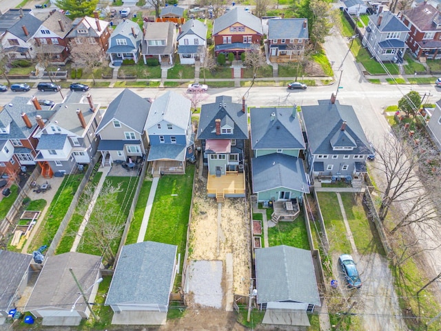 drone / aerial view with a residential view