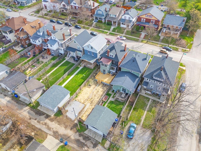aerial view featuring a residential view