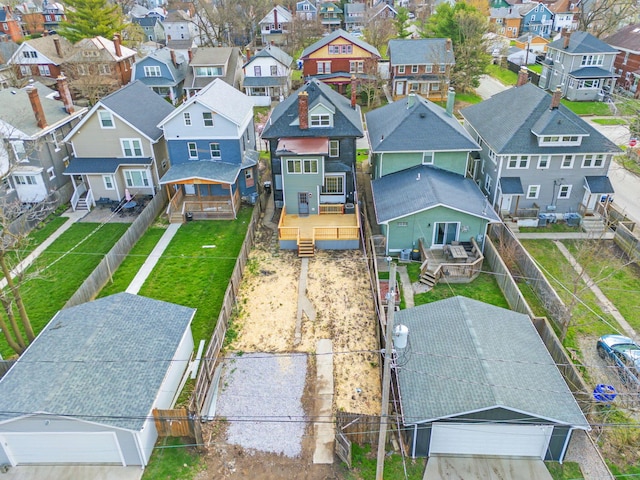 bird's eye view featuring a residential view