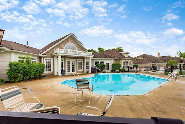 6088 Sowerby Ln, Westerville, OH 43081 - pool featuring french doors, fence, and a patio