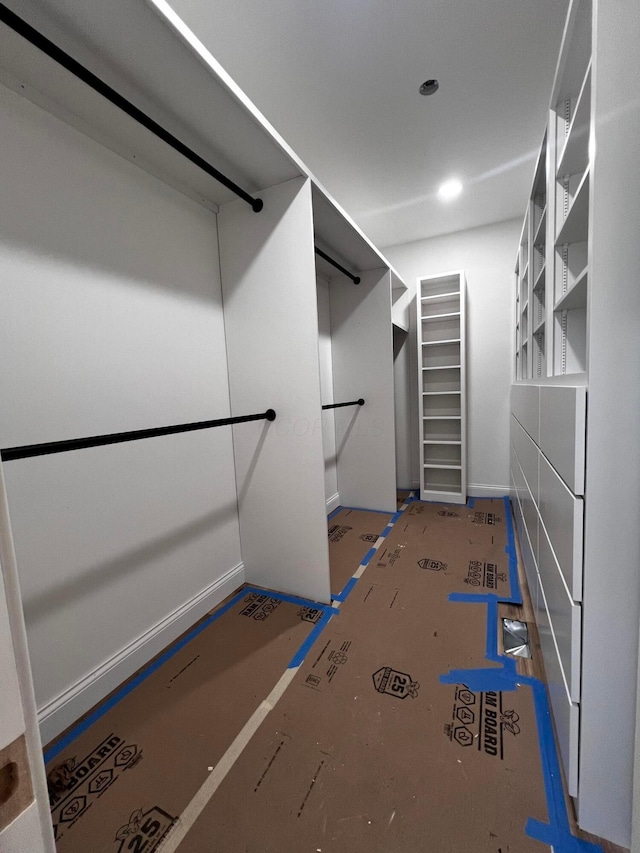 view of walk in closet