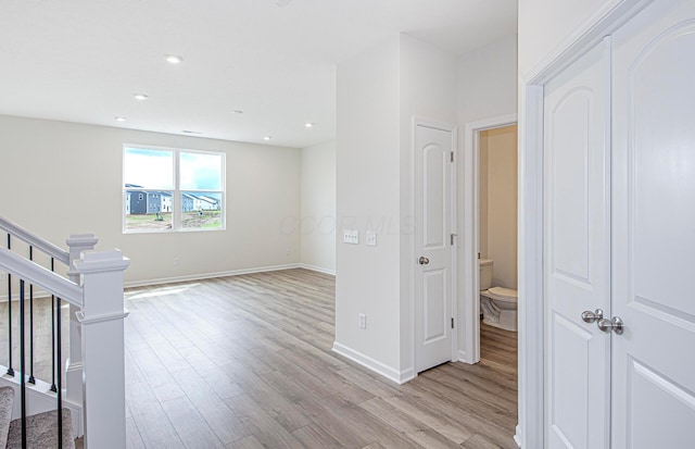 280 Dowler Dr Lot 349, South Bloomfield, OH 43103 - hall featuring light wood finished floors, recessed lighting, and stairway
