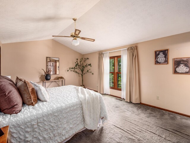 162 Juniper Ave, Westerville, OH 43081 - bedroom with light colored carpet, vaulted ceiling, and a ceiling fan