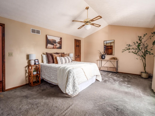 162 Juniper Ave, Westerville, OH 43081 - carpeted bedroom featuring lofted ceiling and a ceiling fan