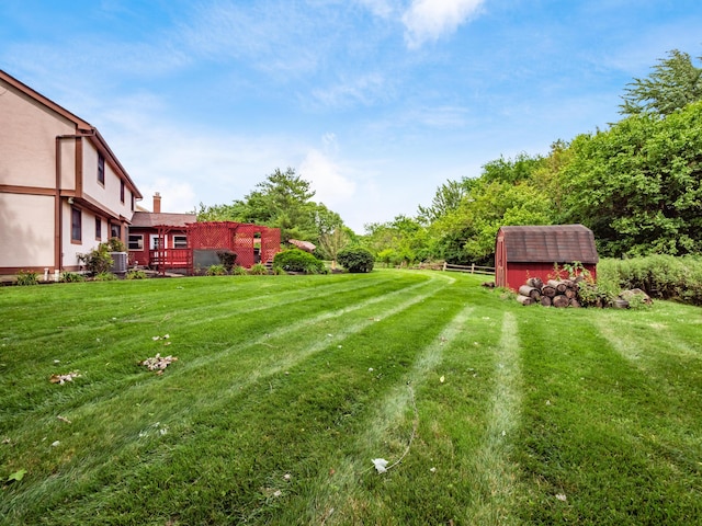 162 Juniper Ave, Westerville, OH 43081 - view of green lawn with a storage shed