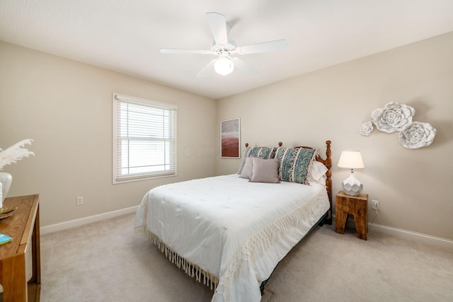 4568 Hickory Rock Dr, Powell, OH 43065 - bedroom featuring a ceiling fan, carpet floors, and baseboards