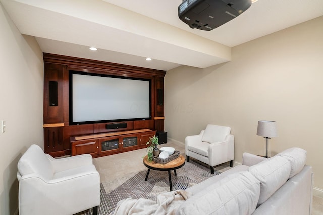 4568 Hickory Rock Dr, Powell, OH 43065 - home theater room with recessed lighting, carpet, and baseboards