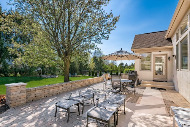 4568 Hickory Rock Dr, Powell, OH 43065 - view of patio featuring outdoor dining space